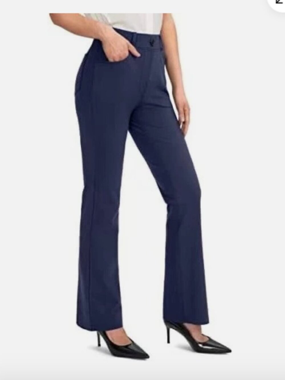 Women comfortable Dress Pants Yoga Work Office Business Casual Stretchy bootcut